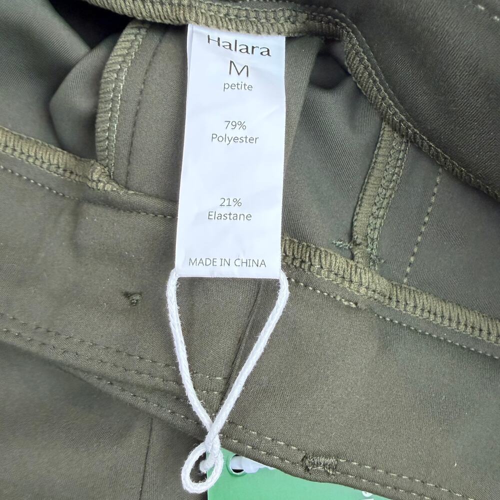 Halara Cargo Pants Women Medium Petite Olive Green - Picture 3 of 5